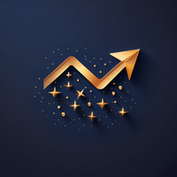 CosignUp logo - constellation arrow on navy with amber dots